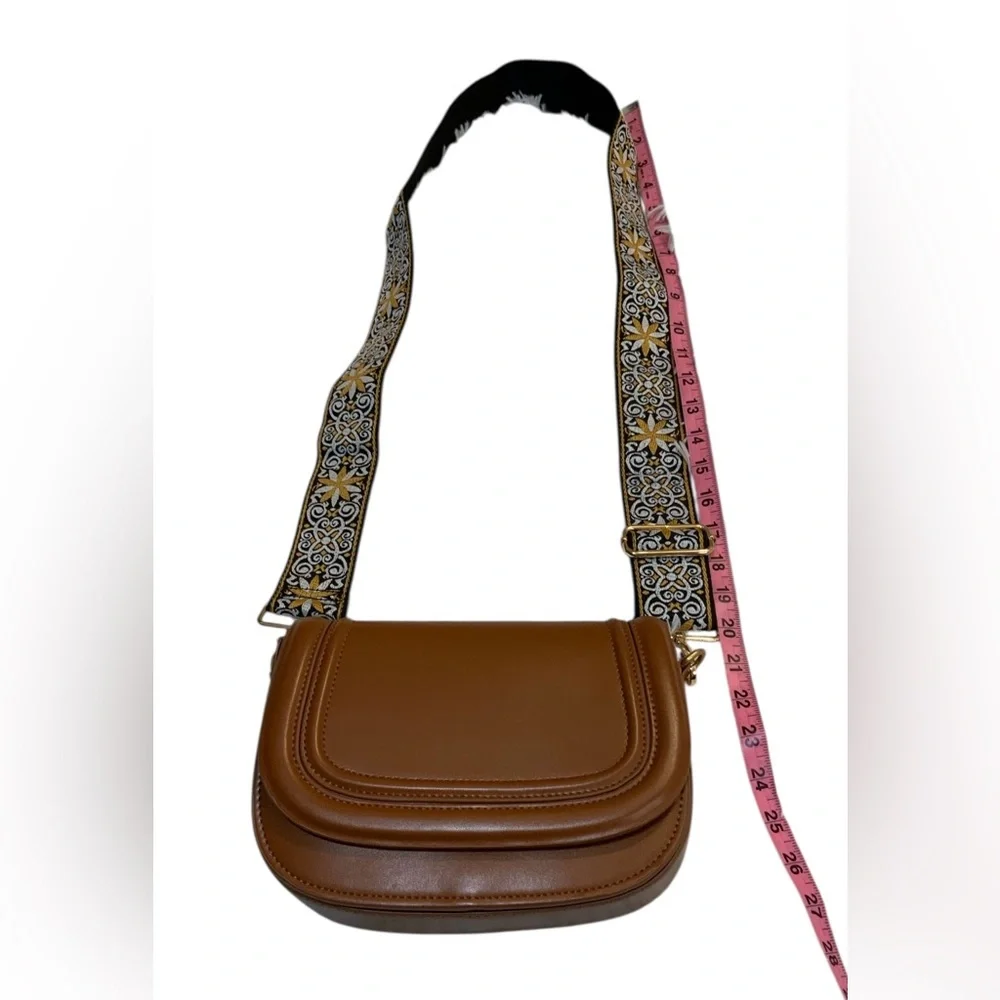 Zara Women’s Cognac Faux Leather Bag - Picture 8 of 9